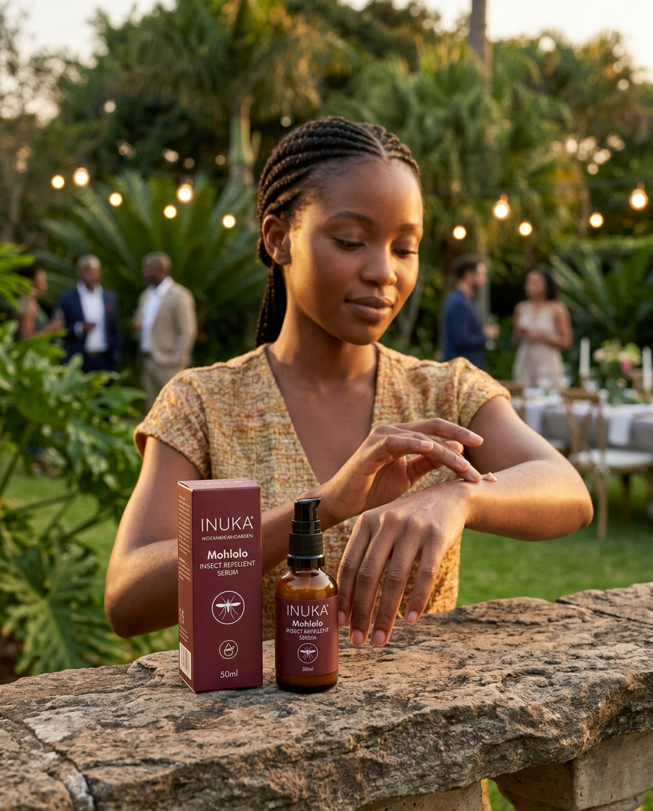 Insect Repellent Serum INUKA em utilização