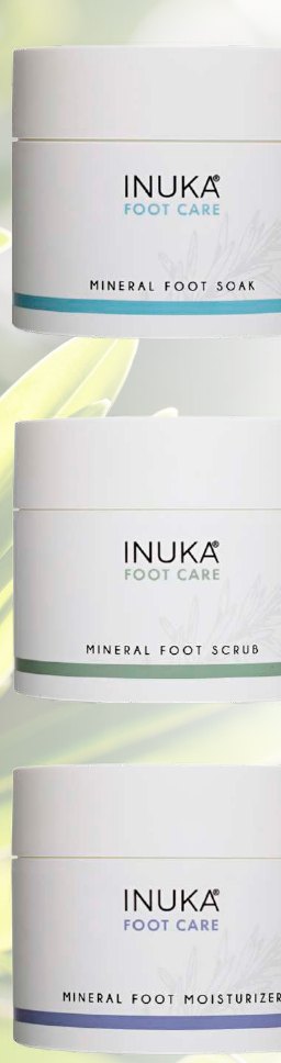Produtos da gama INUKA Foot Care da INUKA