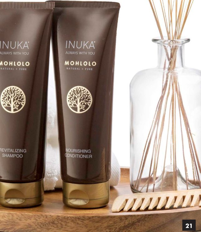 Produtos da gama Mohlolo Natural + Pure Hair Care da INUKA